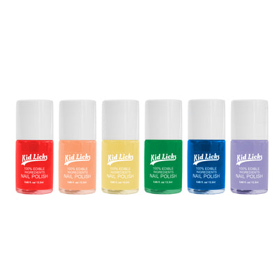 Rainbow Party Pack - 6 Edible Ingredient Nail Polish Colors